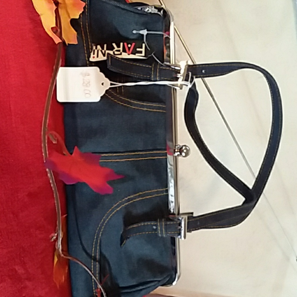 NWT Far Nine Denim Tote Purse